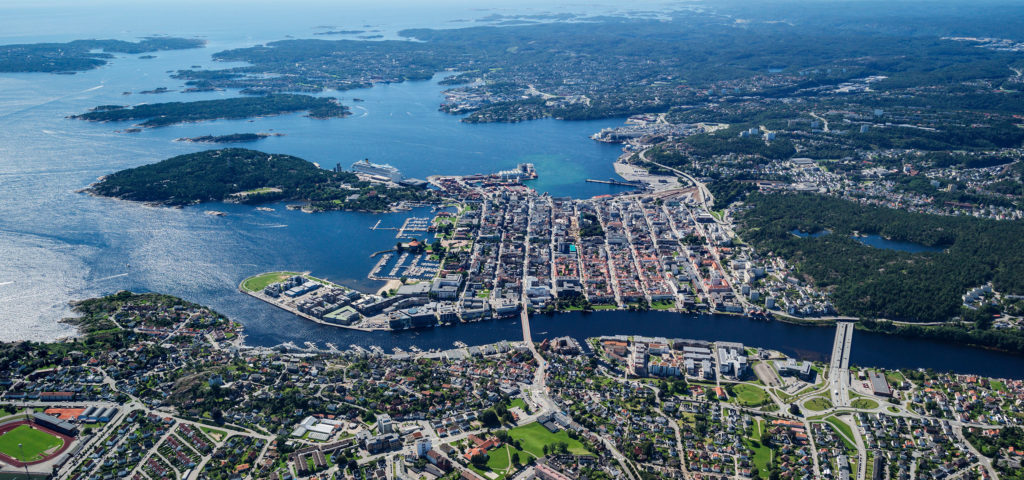 Flyfoto over Kristiansand
